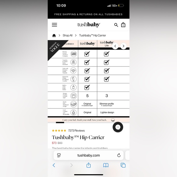 TushBaby Travel Lite Hip Carrier Good Used Condition - Picture 9 of 11